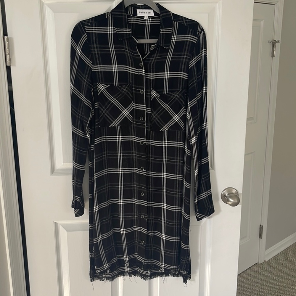 Black flannel dress